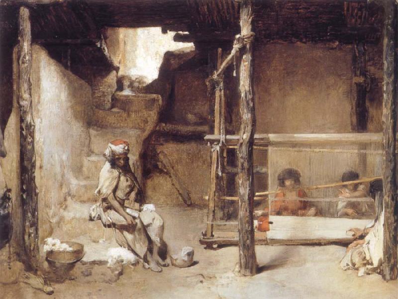 Gustave Guillaumet Weavers at Bou-Saada